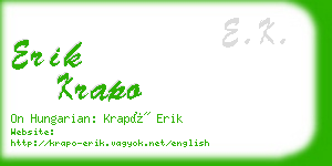 erik krapo business card